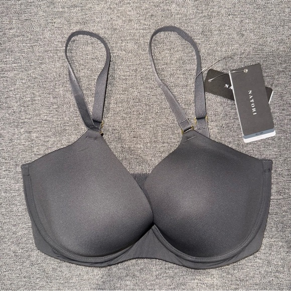 New with Tag Natori All Day Bare Bra in Dark Gray Size 32DD - Picture 1 of 12